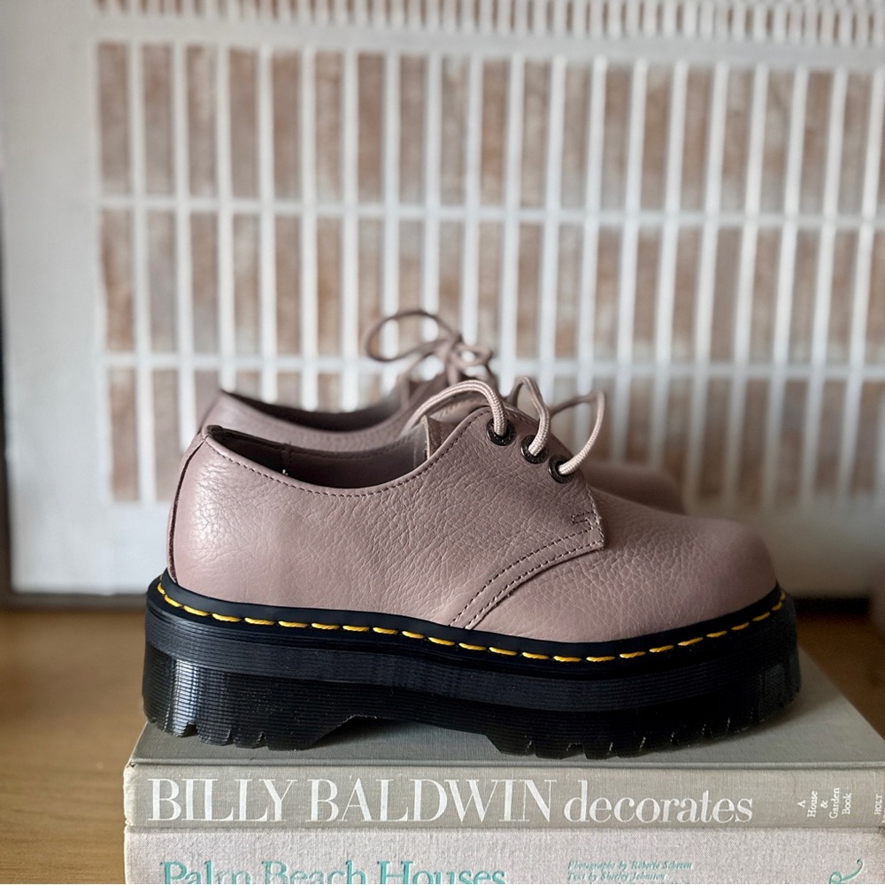 NIB Dr. Martens Women's 1461 Quad ll Oxford Platform Shoes Vintage Taupe Size 7